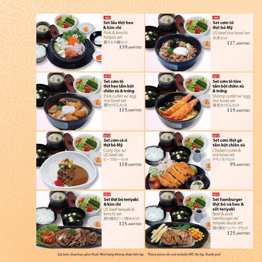 Menu Tokyo Deli – Hoàng Đạo Thúy 21 